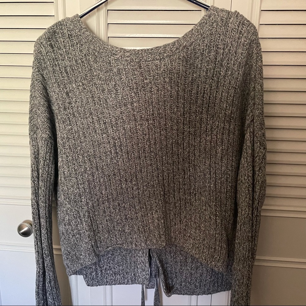 WMNS cotton Hollister knit sweater w/tie back
